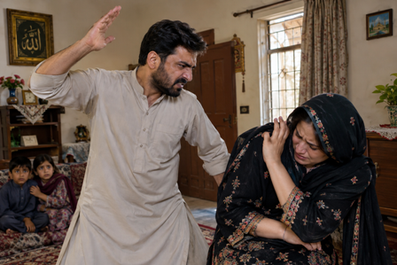 Tense Pakistani Living Room Confrontation